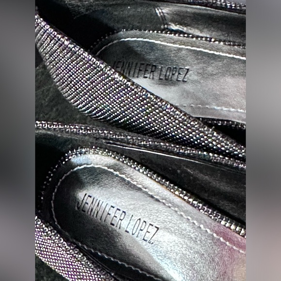 Jennifer Lopez NWB Black Silver Shimmer 4" Heels Stiletto Size 9 NIB - Picture 6 of 9